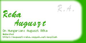 reka auguszt business card